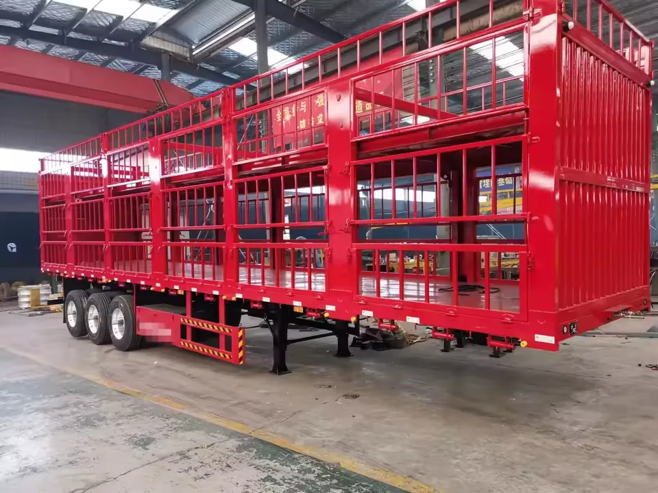 3 Axle Livestock Truck Animal Transport Semi-Trailer