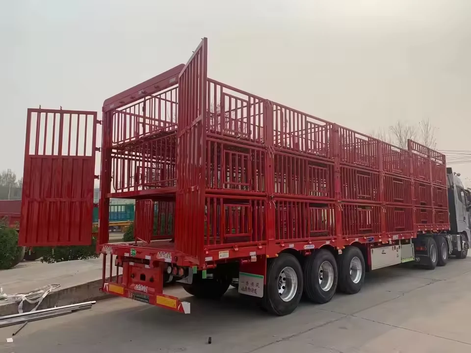3 Axle Livestock Truck Animal Transport Semi-Trailer